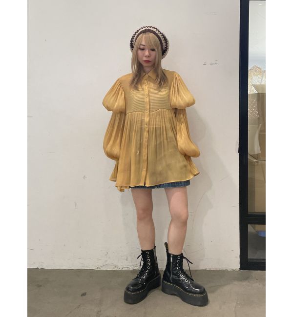 jouetie「ボリュームスリーブシアーシャツ」|シャツ・ブラウス|