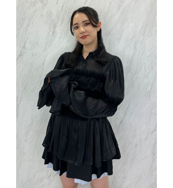 jouetie「ボリュームスリーブシアーシャツ」|シャツ・ブラウス|