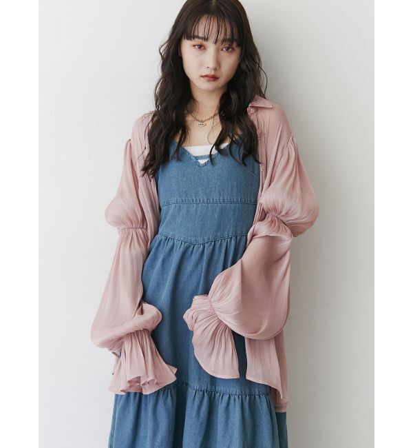 jouetie「ボリュームスリーブシアーシャツ」|シャツ・ブラウス|
