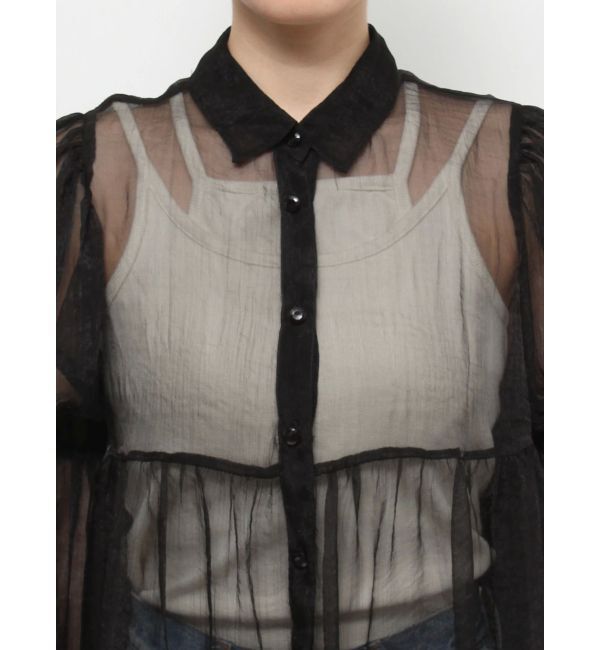 jouetie「ボリュームスリーブシアーシャツ」|シャツ・ブラウス|