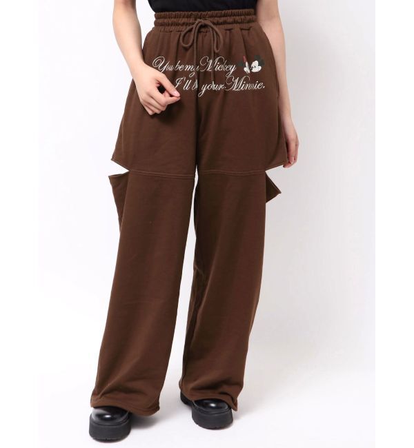 jouetie「【Mickey&Minnie】カットアウトスウェットパンツ」|その他|