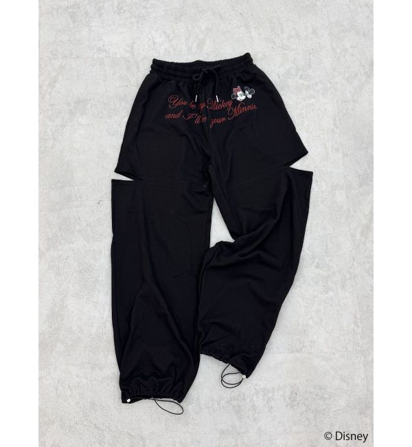 jouetie「【Mickey&Minnie】カットアウトスウェットパンツ」|その他|ブラック