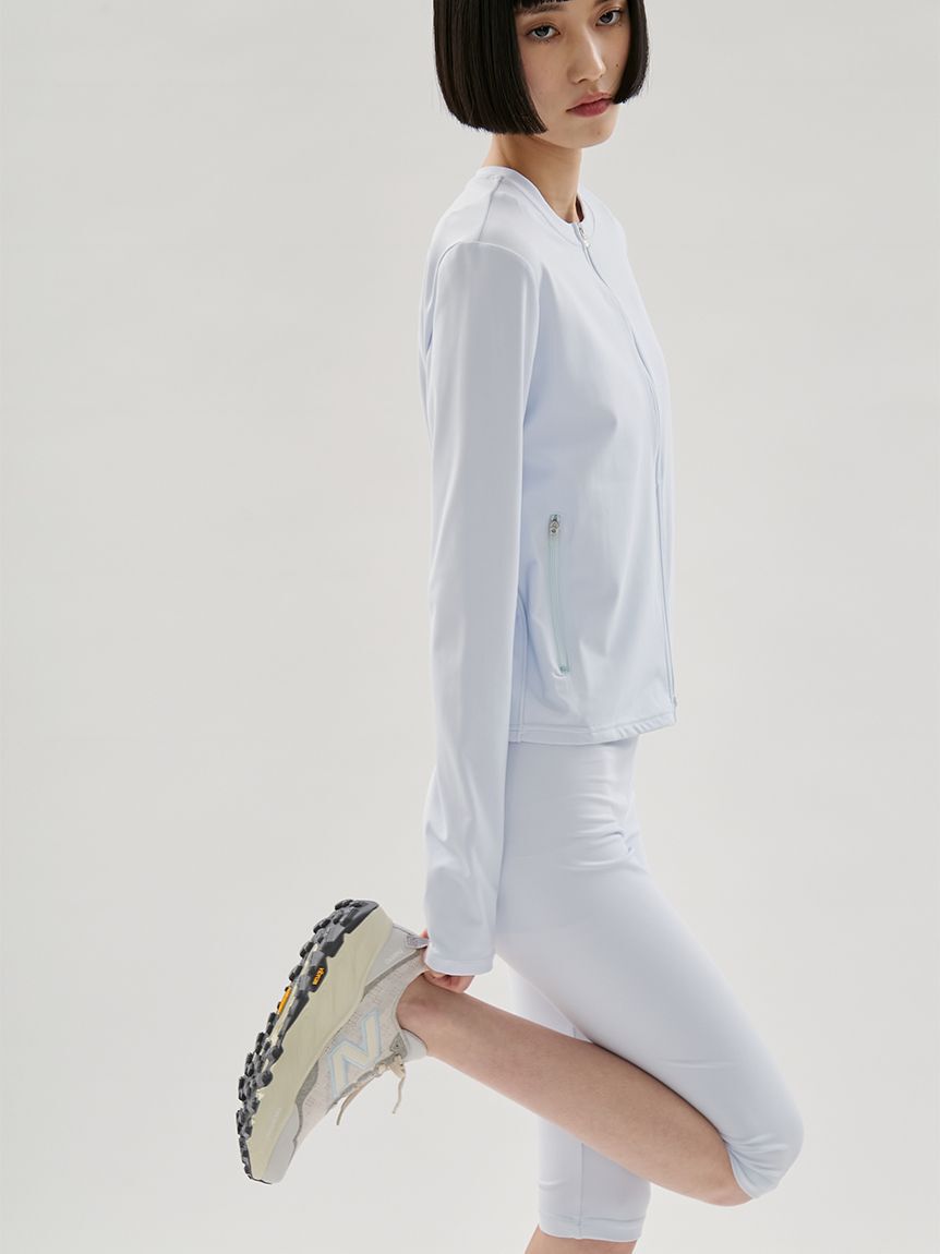 emmi yoga「【Sustainaretch】ジップアップトップス/UVカット/接触冷感」|Tシャツ・カットソー|