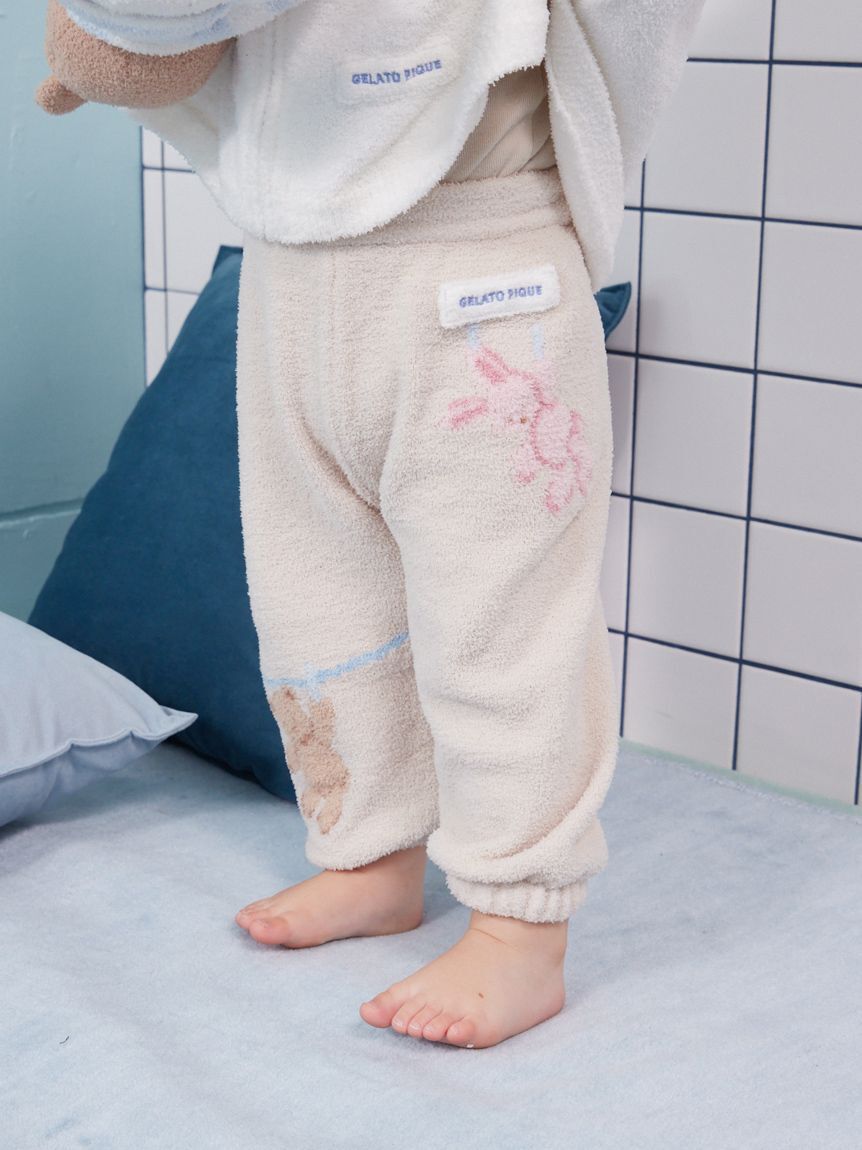 GELATO PIQUE KIDS & BABY「【BABY】エアリーモコウォッシングアニマルジャガードロングパンツ」|その他ベビーウェア|BEG