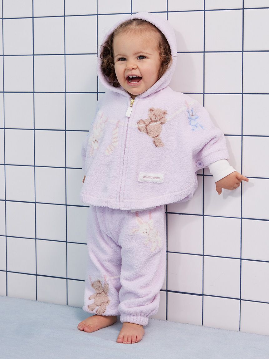 GELATO PIQUE KIDS & BABY「【BABY】エアリーモコウォッシングアニマルジャガードロングパンツ」|その他ベビーウェア|