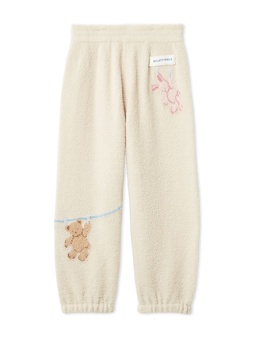 GELATO PIQUE KIDS & BABY「【KIDS】エアリーモコウォッシングアニマルジャガードロングパンツ」|ルームウェア|