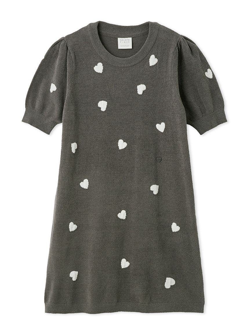 gelato pique「【ONLINE限定】エアリーモコハートジャガードワンピース」|ルームウェア|