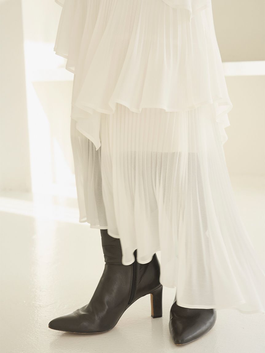 SNIDEL「Sustainableプリーツティアードスカート」|スカート|