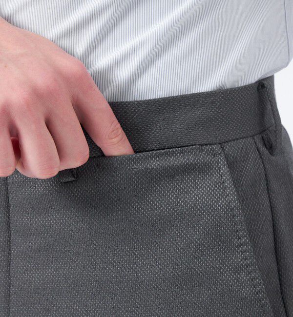 MACKINTOSH PHILOSOPHY「【25年春夏モデル】トロッター トラウザーズ #000（ナンバーゼロ）バーズアイストレッチ リサイクル」|スラックス|