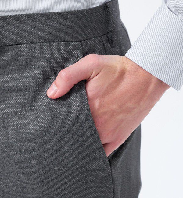 MACKINTOSH PHILOSOPHY「【25年春夏モデル】トロッター トラウザーズ #000（ナンバーゼロ）バーズアイストレッチ リサイクル」|スラックス|