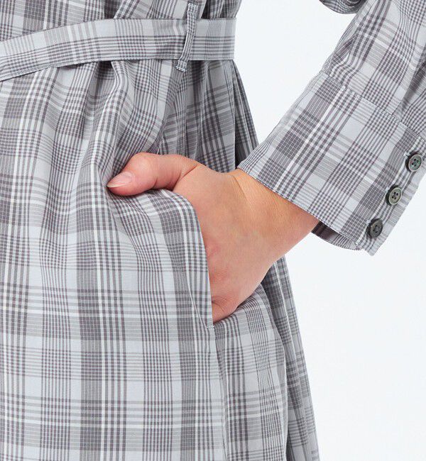 MACKINTOSH PHILOSOPHY「タックスリーブチェックシャツドレス」|ワンピース|