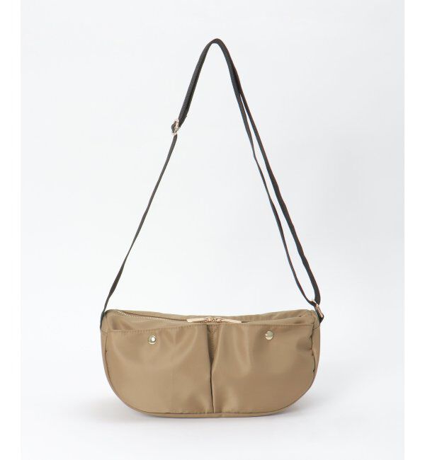 ikka「ハーフムーンダブルフェイスショルダーバッグ」|その他|キャメル