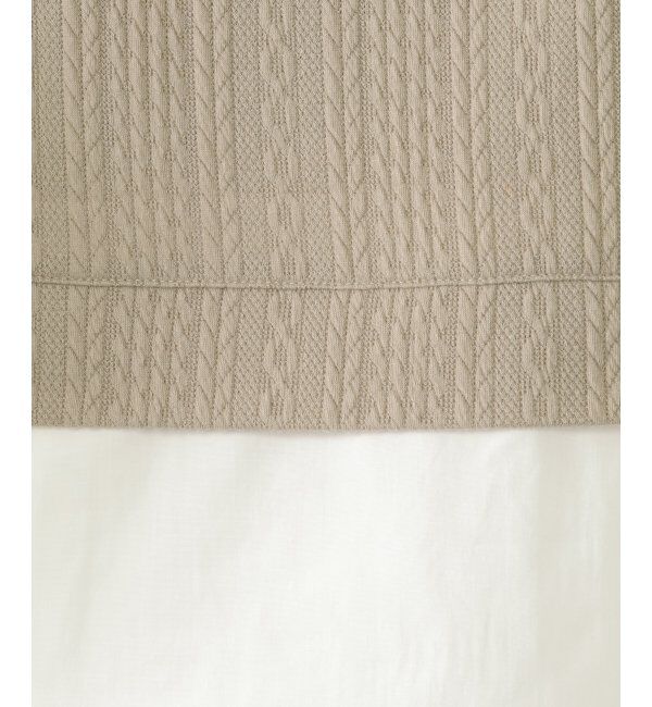 ikka kids「【親子おそろい】ケーブル柄レイヤードプルオーバー（120~160cm）」|Tシャツ・カットソー|