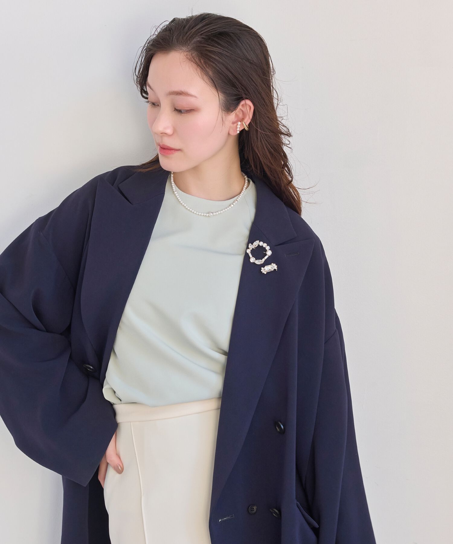 Phoebe「≪雑誌掲載≫【金属アレルギー対応】クラスアップパールネックレス」|ネックレス|