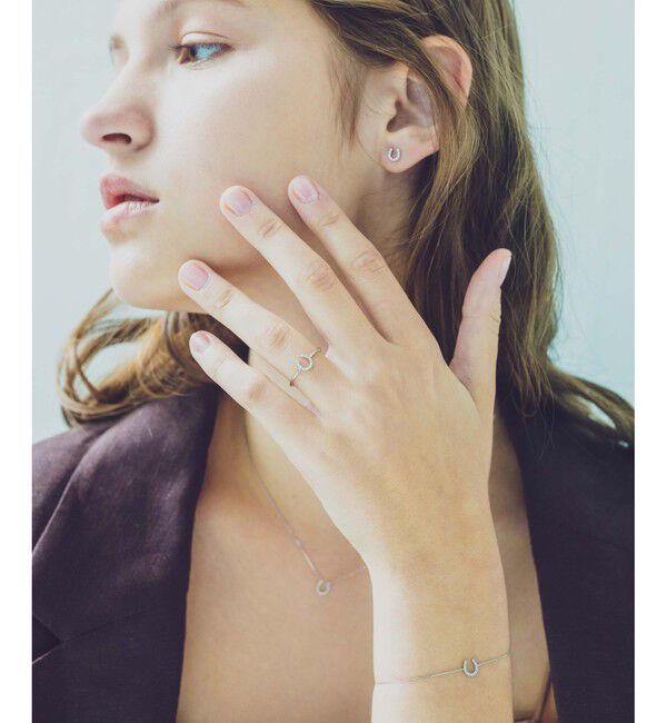 ete「PT900 ホースシュー ダイヤモンド リング」|リング|