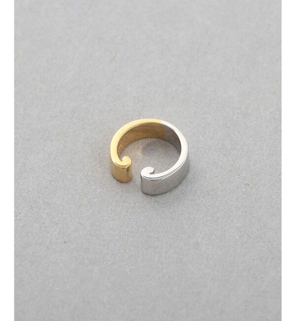 Jouete「ダブルフェイス イヤリング コンビカラー&times;プレート」|イヤリング|