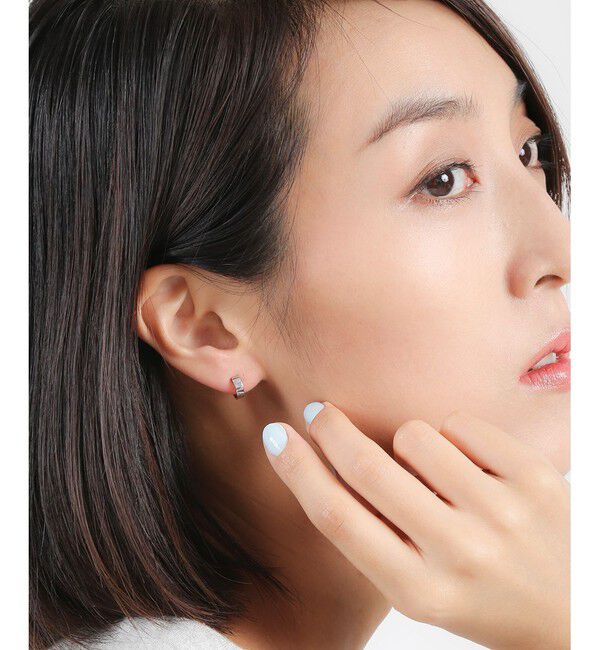 Jouete「ダブルフェイス イヤリング コンビカラー&times;プレート」|イヤリング|