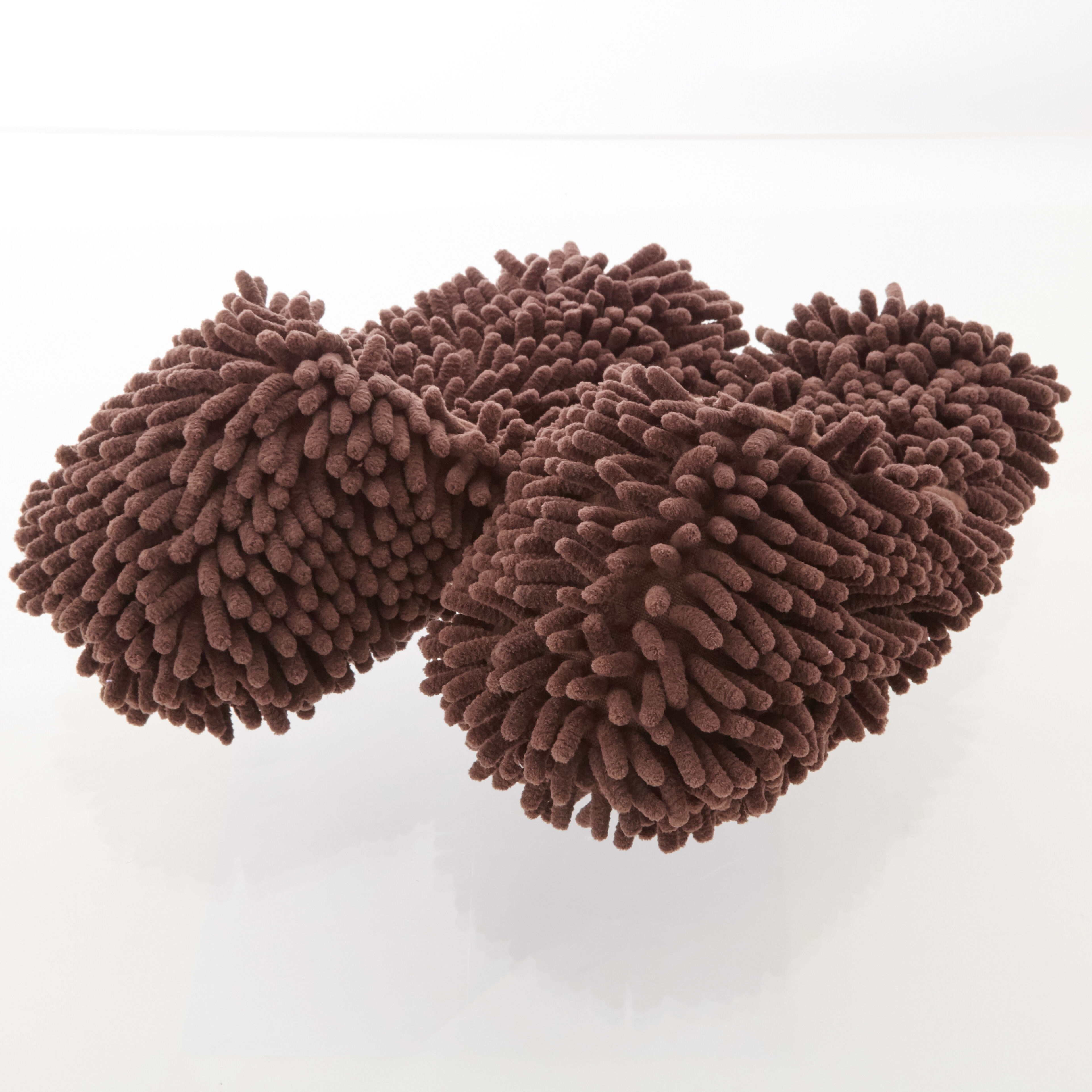 BACKYARD FAMILY「スリッパ マイクロファイバースリッパ もこもこ お掃除スリッパ おそうじルームシューズ」|ルームシューズ|ブラウン2