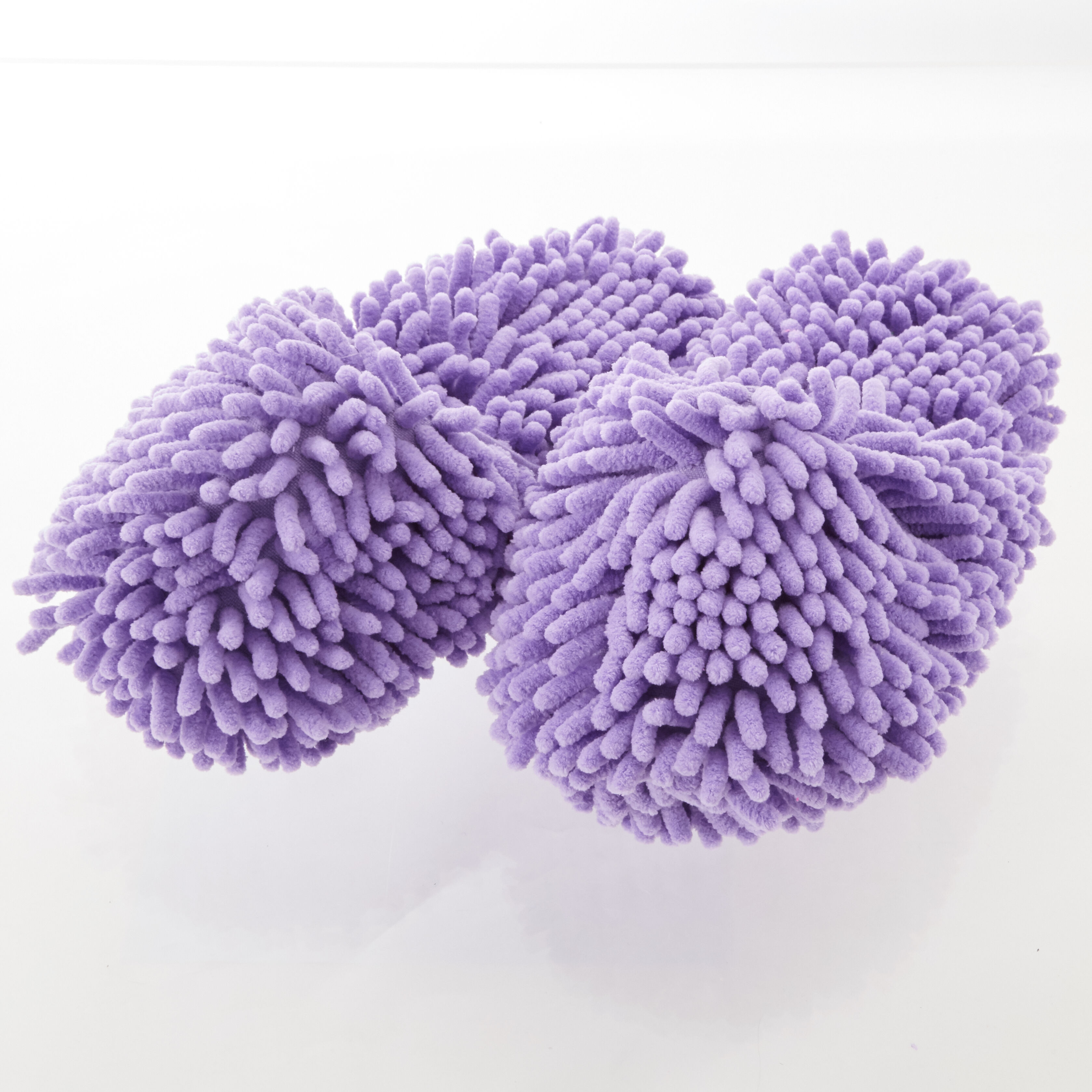 BACKYARD FAMILY「スリッパ マイクロファイバースリッパ もこもこ お掃除スリッパ おそうじルームシューズ」|ルームシューズ|パープル1