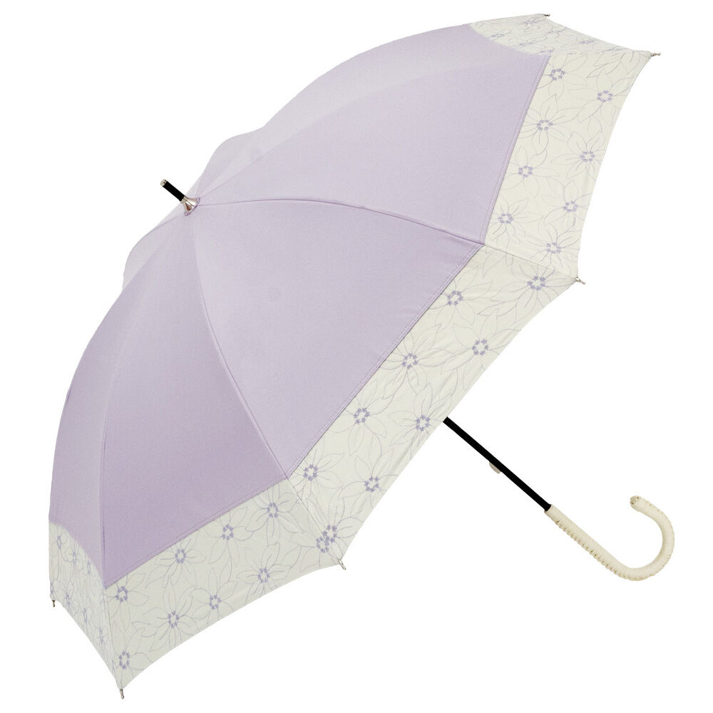 BACKYARD FAMILY「because ビコーズ 晴雨兼用傘 長傘 遮熱性 通販 傘 雨傘 日傘 晴雨兼用 UVカット」|傘|パープル1