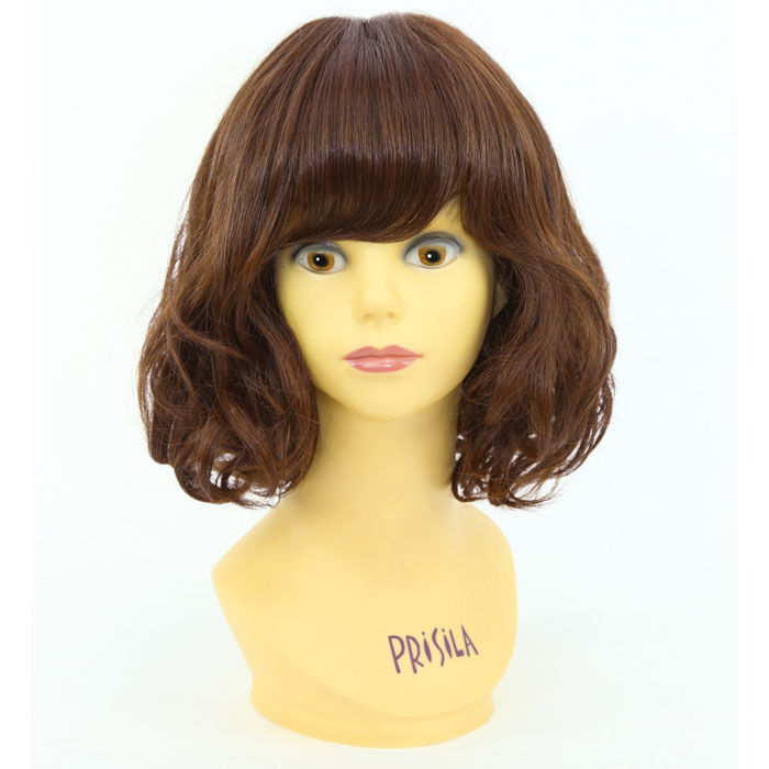 BACKYARD FAMILY「PRISILA プリシラ フルウィッグ フルウイッグ パーマ 通販 伸縮キャップ オールウィッグ」|その他|ブラウン2