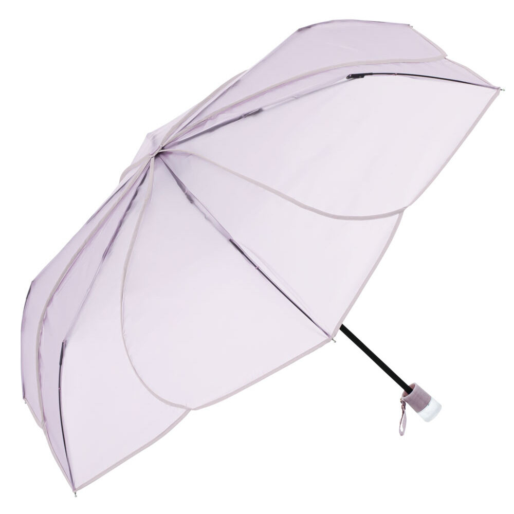 BACKYARD FAMILY「because ビコーズ クリアアンブレラ 折りたたみ傘 50cm 通販 ビニール傘 雨傘 傘」|傘|パープル1