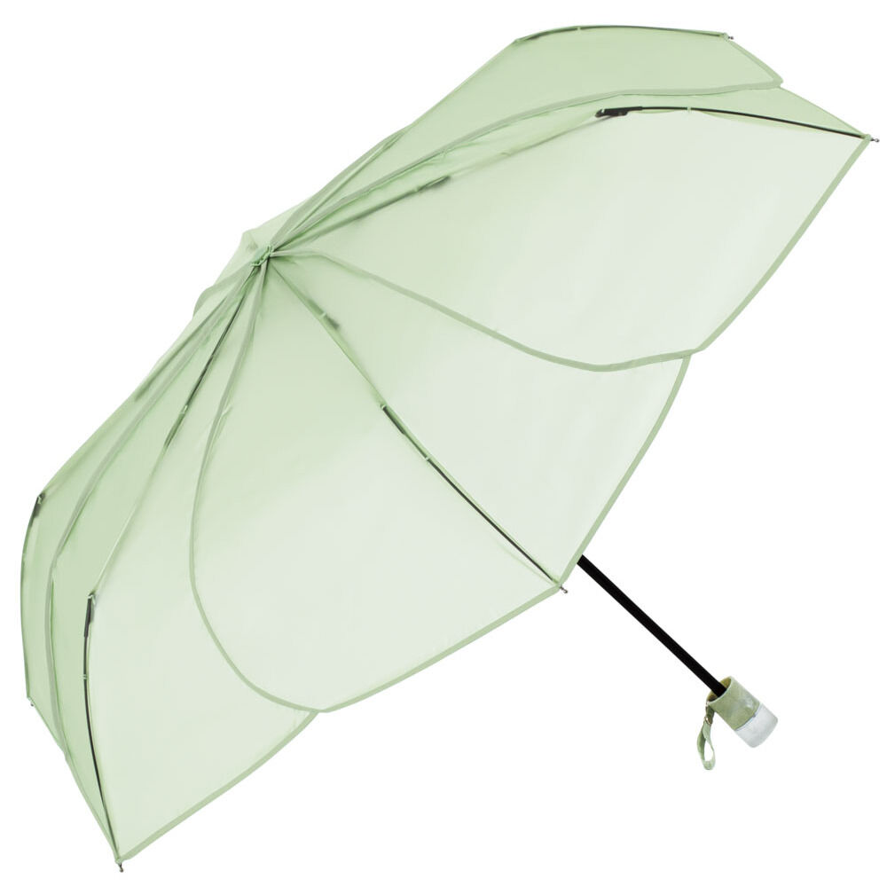 BACKYARD FAMILY「because ビコーズ クリアアンブレラ 折りたたみ傘 50cm 通販 ビニール傘 雨傘 傘」|傘|グリーン1