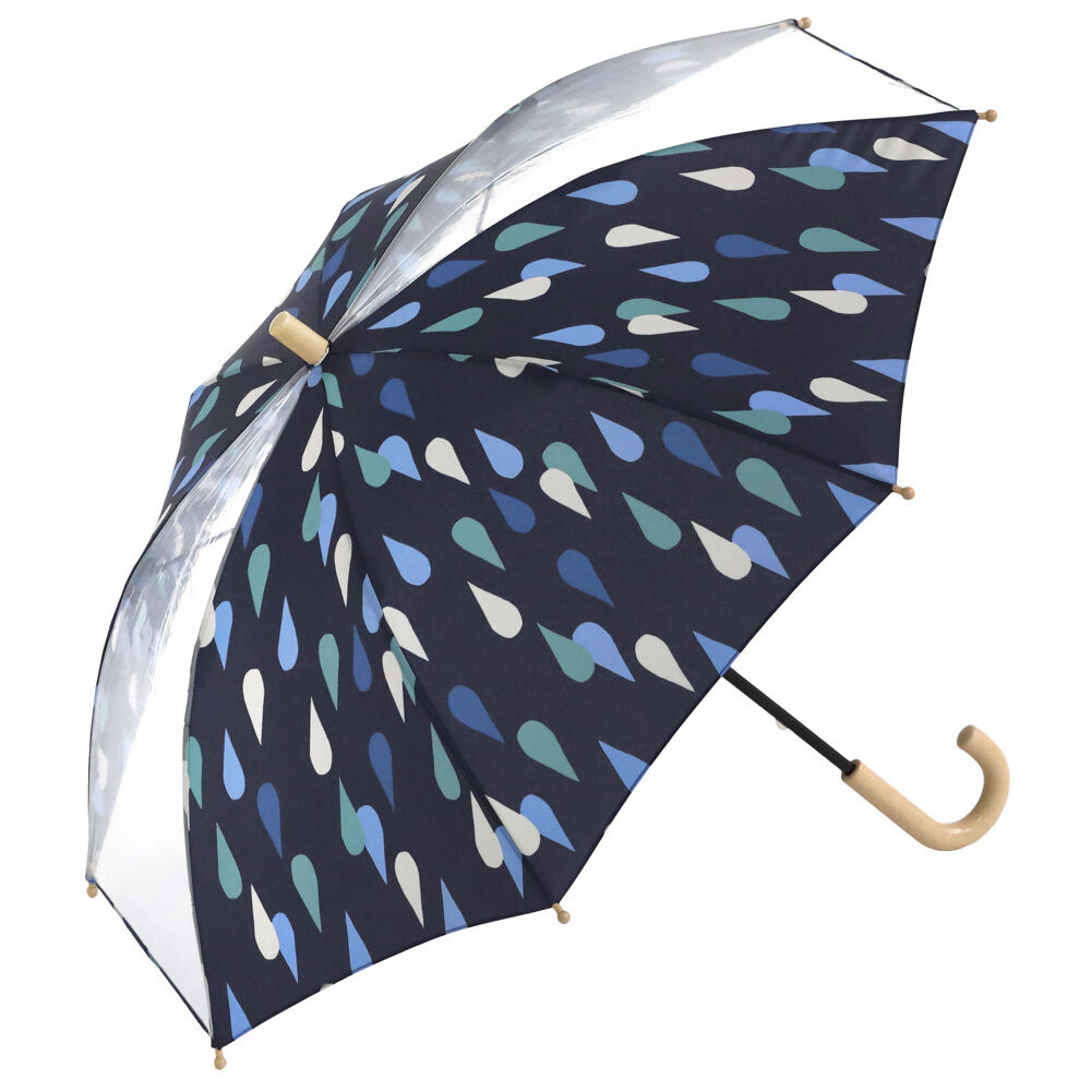 BACKYARD FAMILY「U-DAY ユーデイ キッズ 長傘 50cm 透明窓 通販 雨傘 傘 かさ カサ」|傘|ブルー2