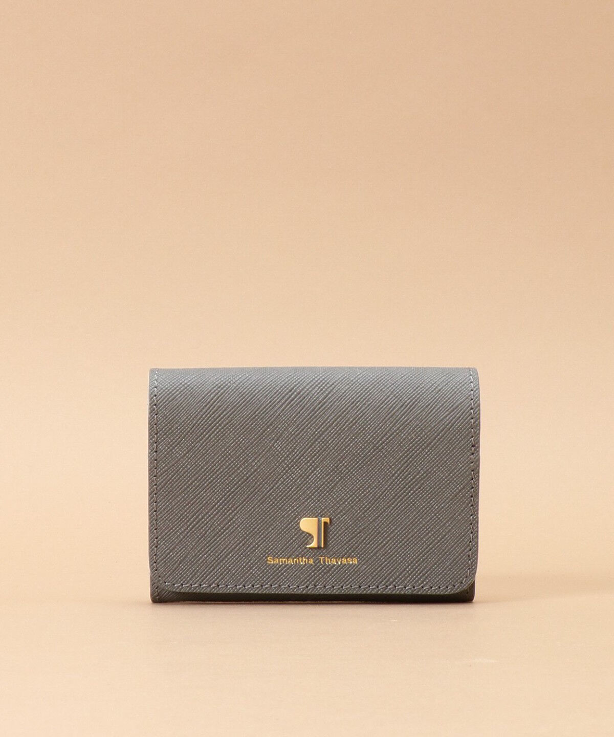 Samantha Thavasa「Pomme d'espoir ポムディスポワール バイカラーカードケース」|名刺入れ・カードケース|ダークグレー
