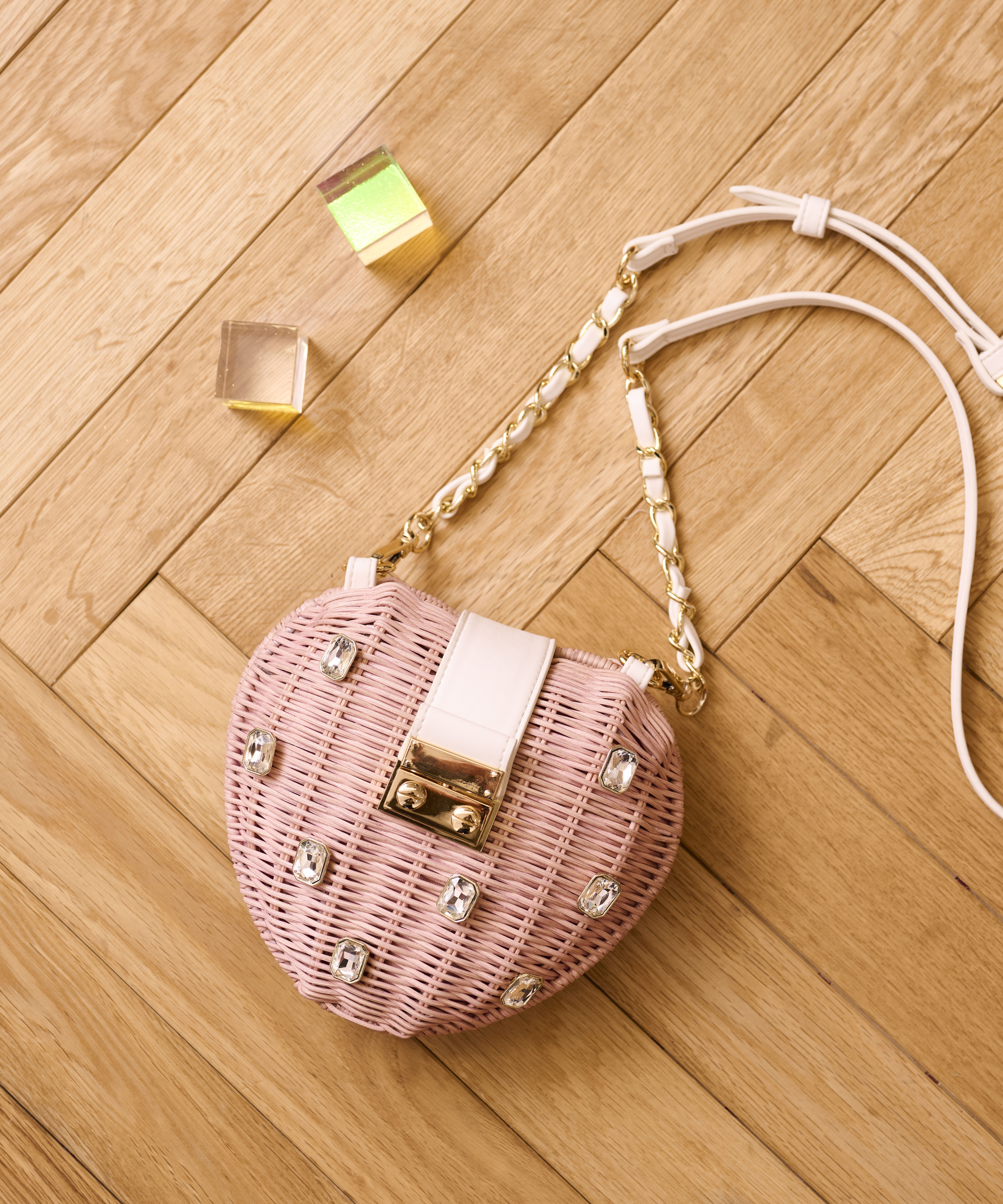 Samantha Vega「ジュエリーハート型ショルダーかごバッグ」|ショルダー・メッセンジャー|