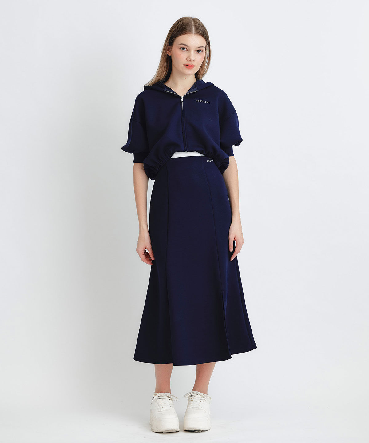 REDYAZEL「ダンボールセミマーメイドスリットロングスカート」|タイト|