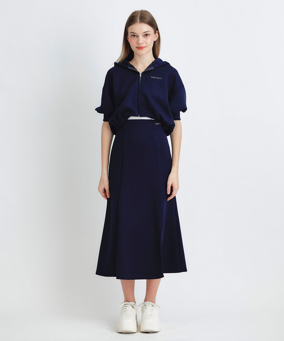 REDYAZEL「ダンボールセミマーメイドスリットロングスカート」|タイト|