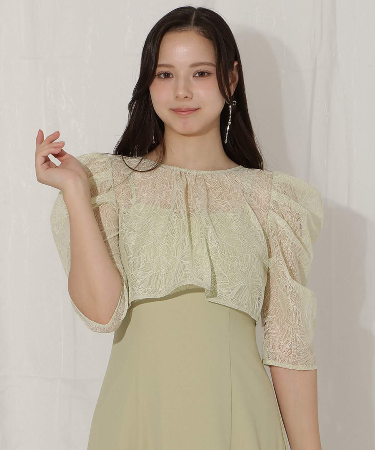 WILLSELECTION「スパンコールレースブラウス&times;マーメイドワンピース」|ドレス|