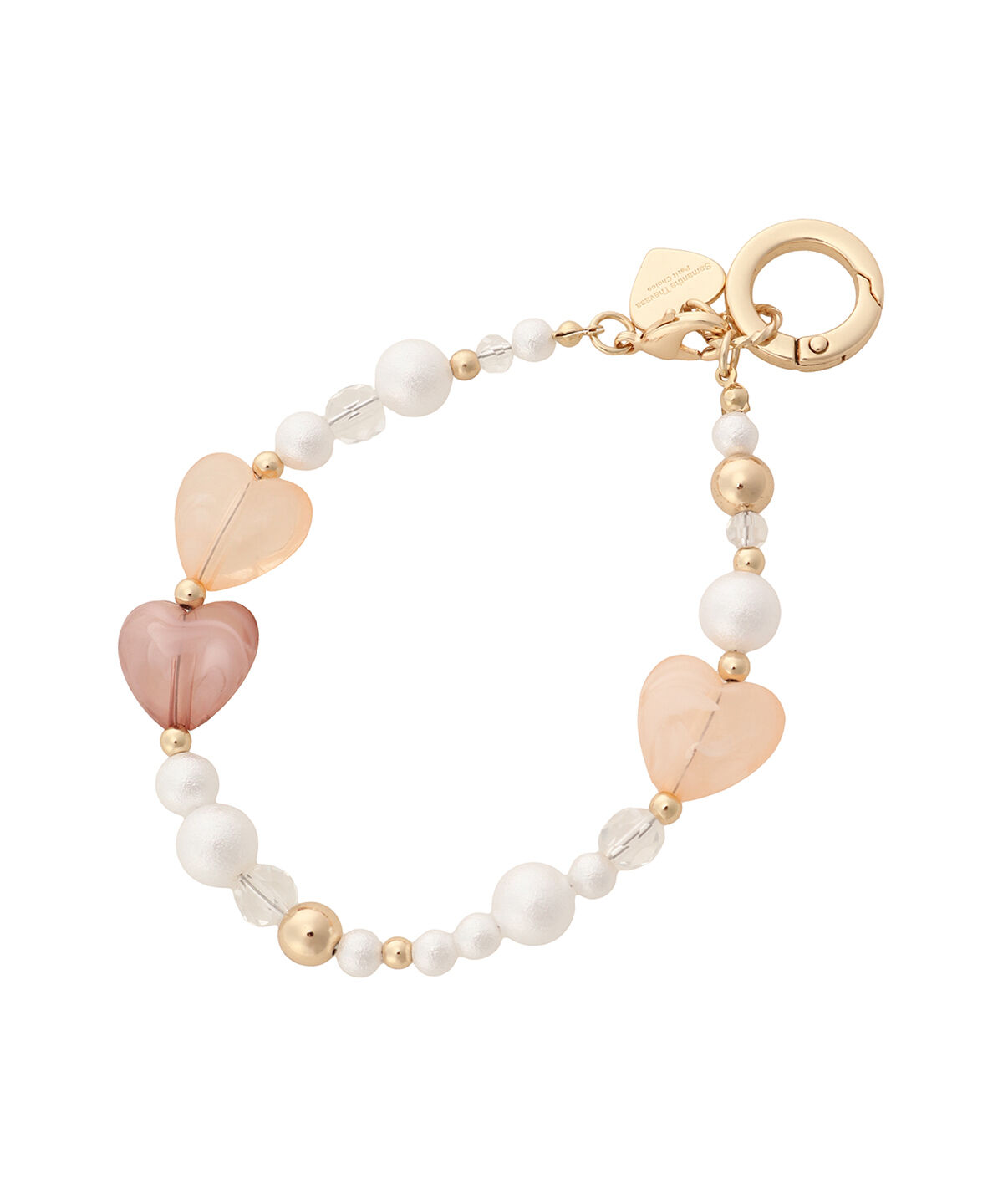 Samantha Thavasa Petit Choice「パールハート ストラップチャーム」|チャーム・キーホルダー|オフホワイト