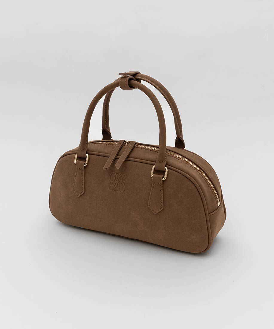  「2WAY スカーフ付きエンボスロゴボストンバッグ」|ハンドバッグ|