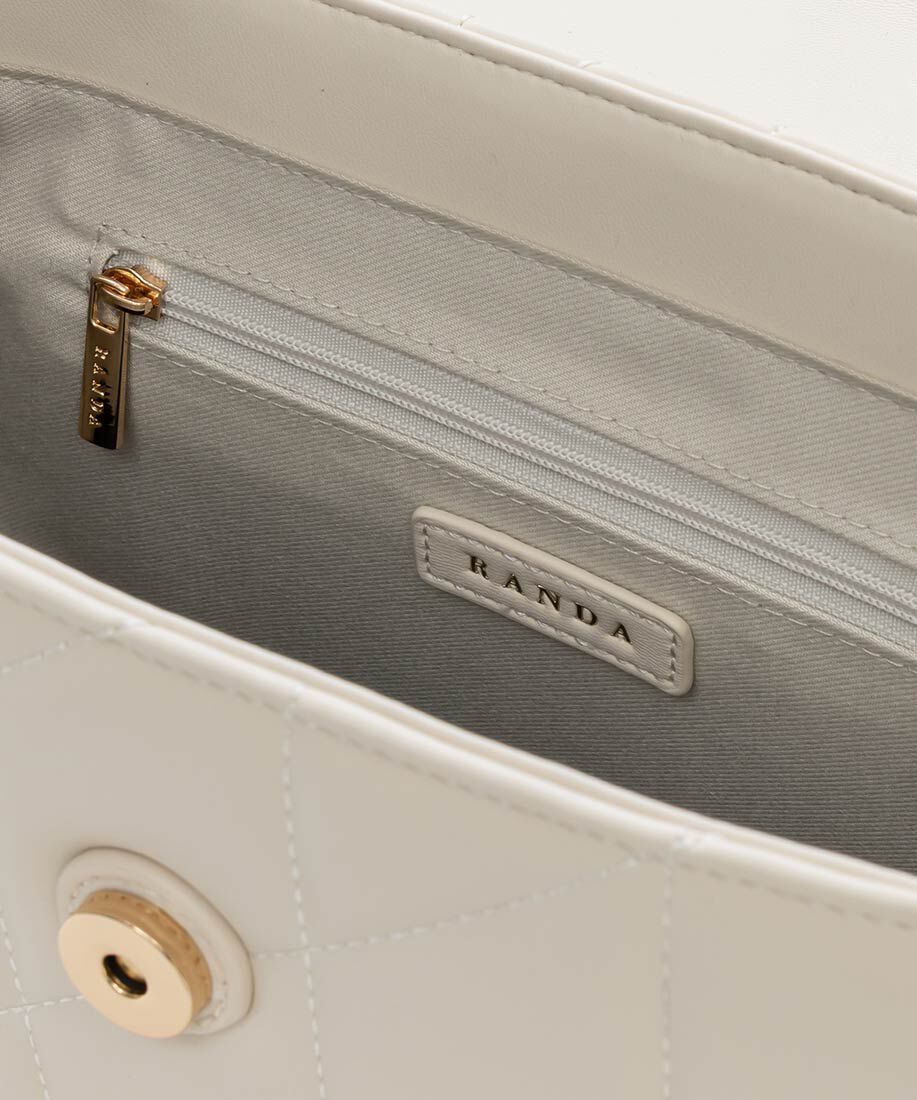  「2WAY ビジューパーツキルティングハンドバッグ」|ハンドバッグ|