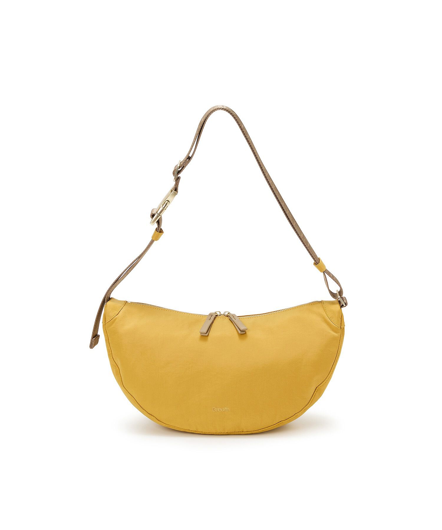 TOPKAPI BREATH「【Breath TOPKAPI】Freely フリーリー ナイロン ロゴテープ  ラウンド ショルダーバッグ」|ショルダー・メッセンジャー|イエロー