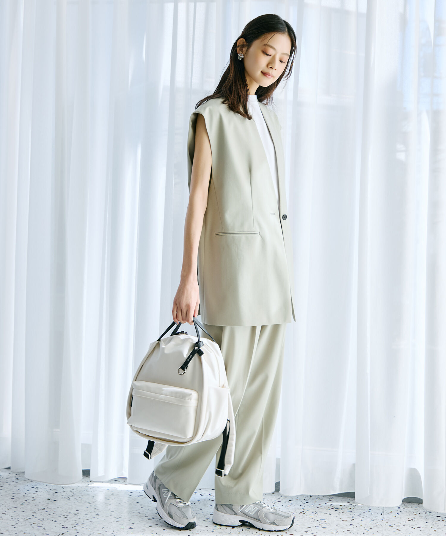 TOPKAPI BREATH「【Breath TOPKAPI】【撥水】ツヤ ナイロン レザーハンドル ミニ リュック」|リュック|