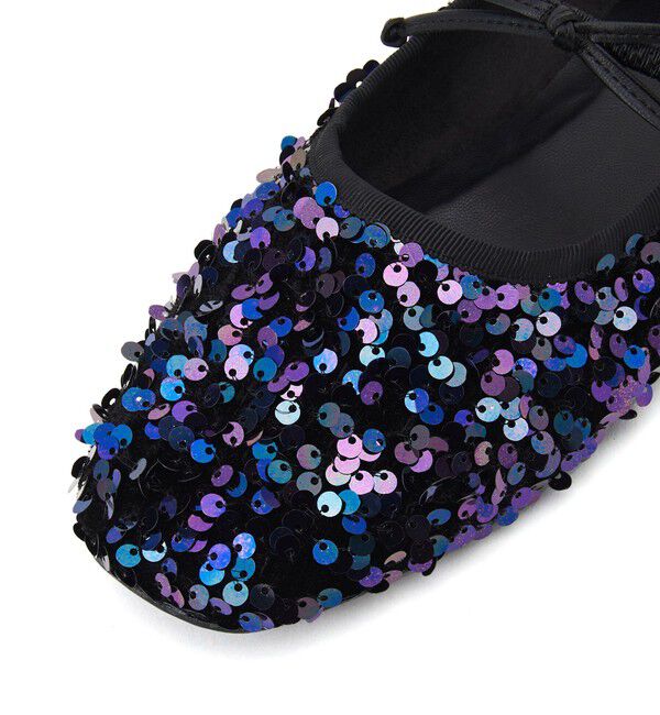 SY UNITED ARROWS「＜SY＞スパンコールバレエ フラット10●&uarr;」|バレエシューズ|