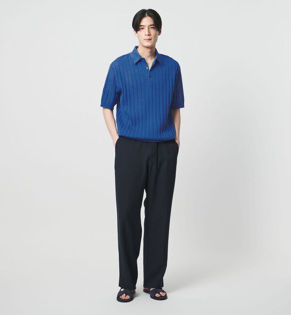 UNITED ARROWS「シャーリーカーン ワイドリブ ニットポロシャツ」|ポロシャツ|