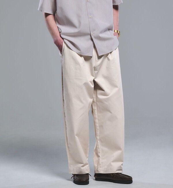 UNITED ARROWS green label relaxing「【WEB限定】＜3/2 WORKS＞GLR ワイドチノ チノパンツ」|チノ|NATURAL