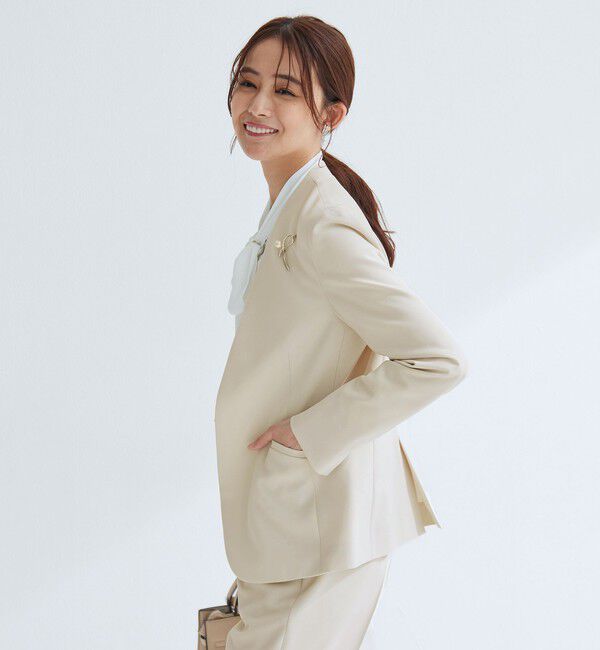 UNITED ARROWS green label relaxing「［size SHORTあり］パウドレ ノーラペル ジャケット ウォッシャブル ストレッチ」|ノーカラージャケット|