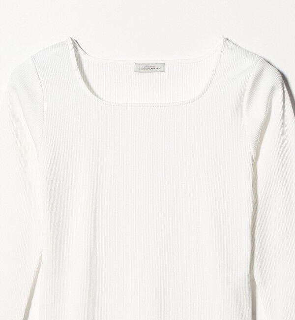 UNITED ARROWS green label relaxing「ブライトリブ スクエアネック ロングスリーブ カットソー」|Tシャツ・カットソー|