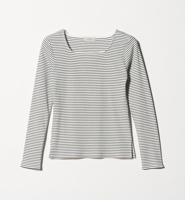 UNITED ARROWS green label relaxing「ブライトリブ スクエアネック ロングスリーブ カットソー」|Tシャツ・カットソー|