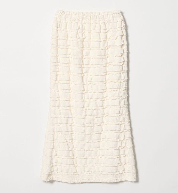 EMMEL REFINES「＜EMMEL REFINES＞EM ティアードフリル カット スカート」|スカート|WHITE