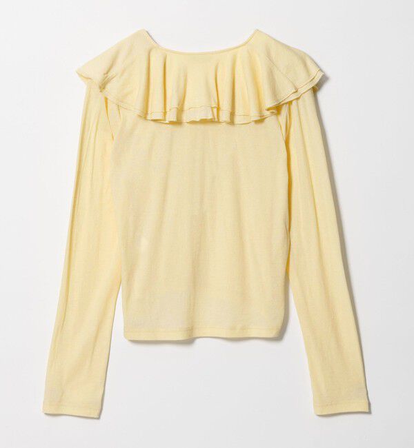 EMMEL REFINES「＜EMMEL REFINES＞EM フリルネック フライス カーディガン」|カーディガン|