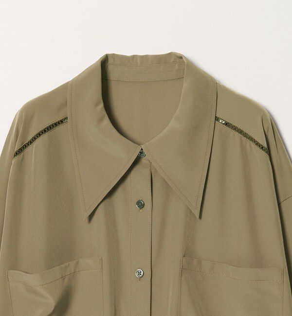 EMMEL REFINES「＜EMMEL REFINES＞EM ハシゴレース トロミシャツ」|シャツ・ブラウス|