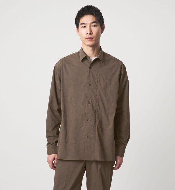 UNITED ARROWS green label relaxing「WONDER CLOTH ボックス シルエット 長袖 シャツ -ストレッチ・接触冷感・吸水速乾-」|シャツ・ブラウス|