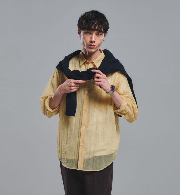 UNITED ARROWS green label relaxing「ナイロン シアー リップストップ 長袖 ジャストルーズ シャツ」|シャツ・ブラウス|