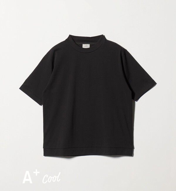 UNITED ARROWS green label relaxing「A+ COOL ビズ クルーネック カットソー Tシャツ -接触冷感・吸水速乾-」|Tシャツ・カットソー|BLACK